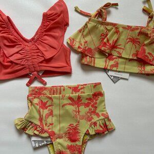 NWT Kate Quinn 3-6M Jungle Tiger 3pc Swimsuit Set UPF 50+